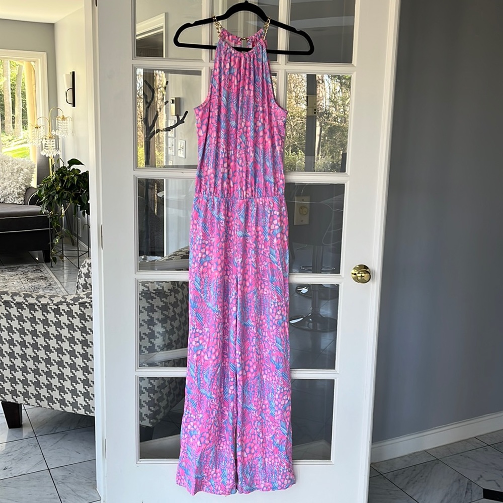 Lilly Pulitzer Pink and Blue Jumpsuit